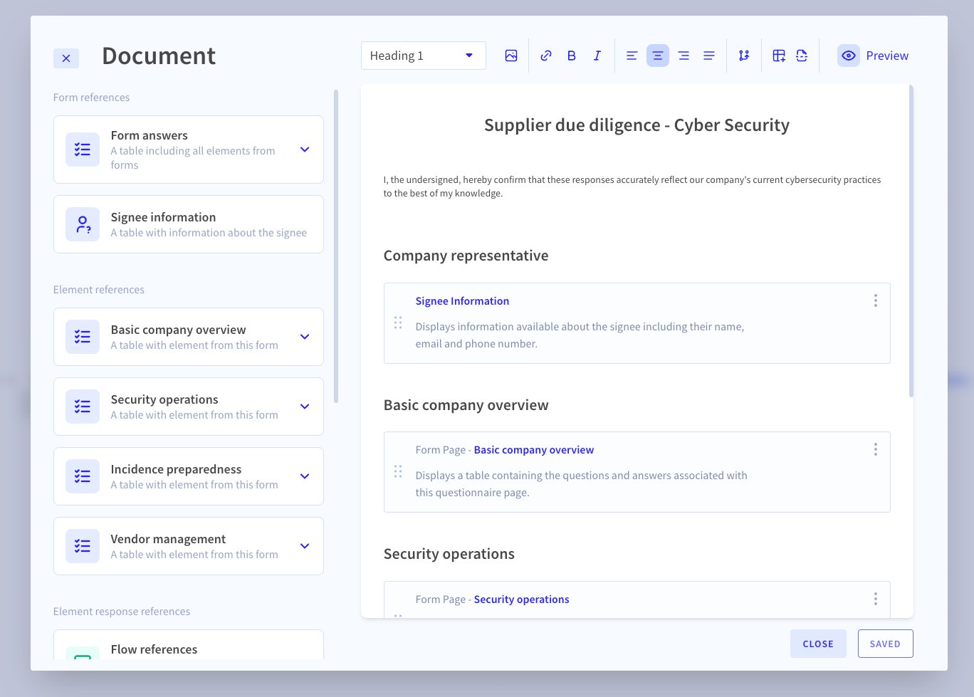 Rich Text Document Editor