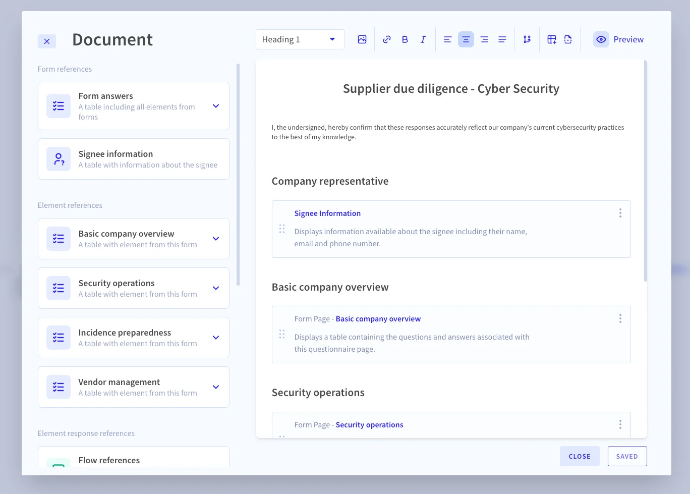 Rich Text Document Editor