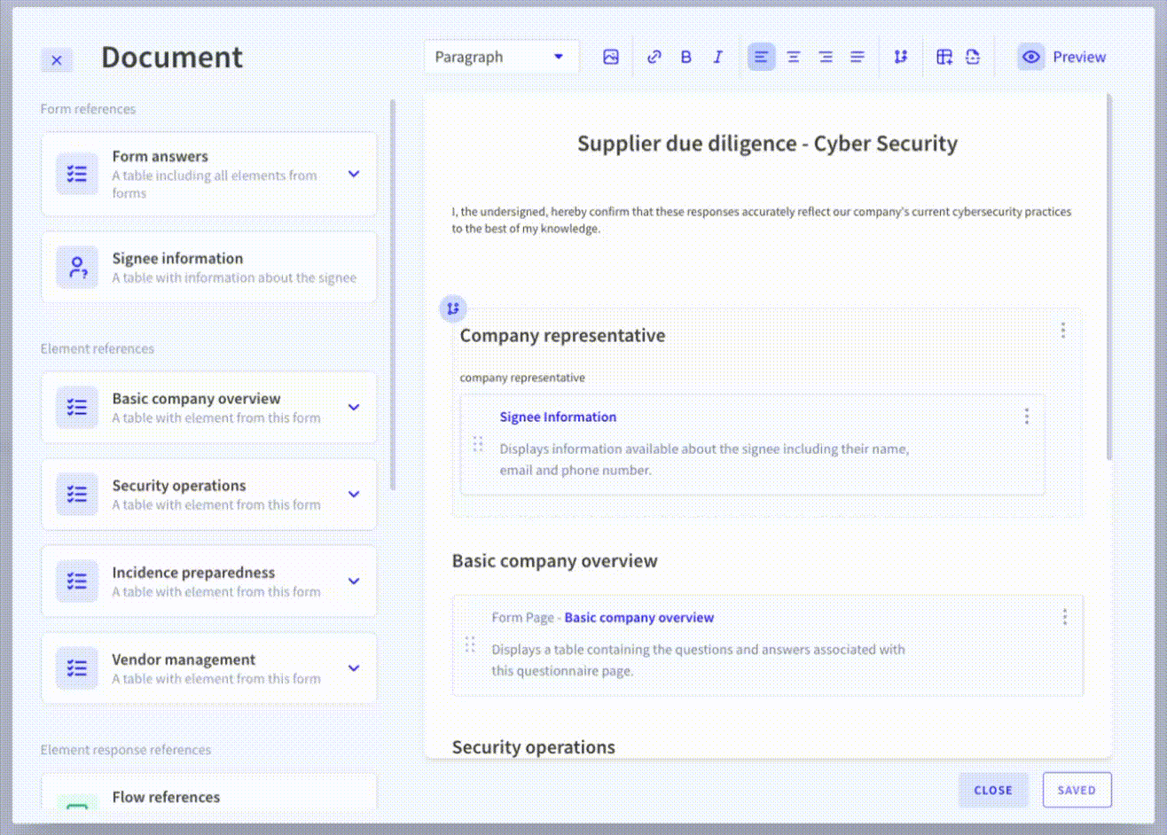 Rich Text Document Editor Demo