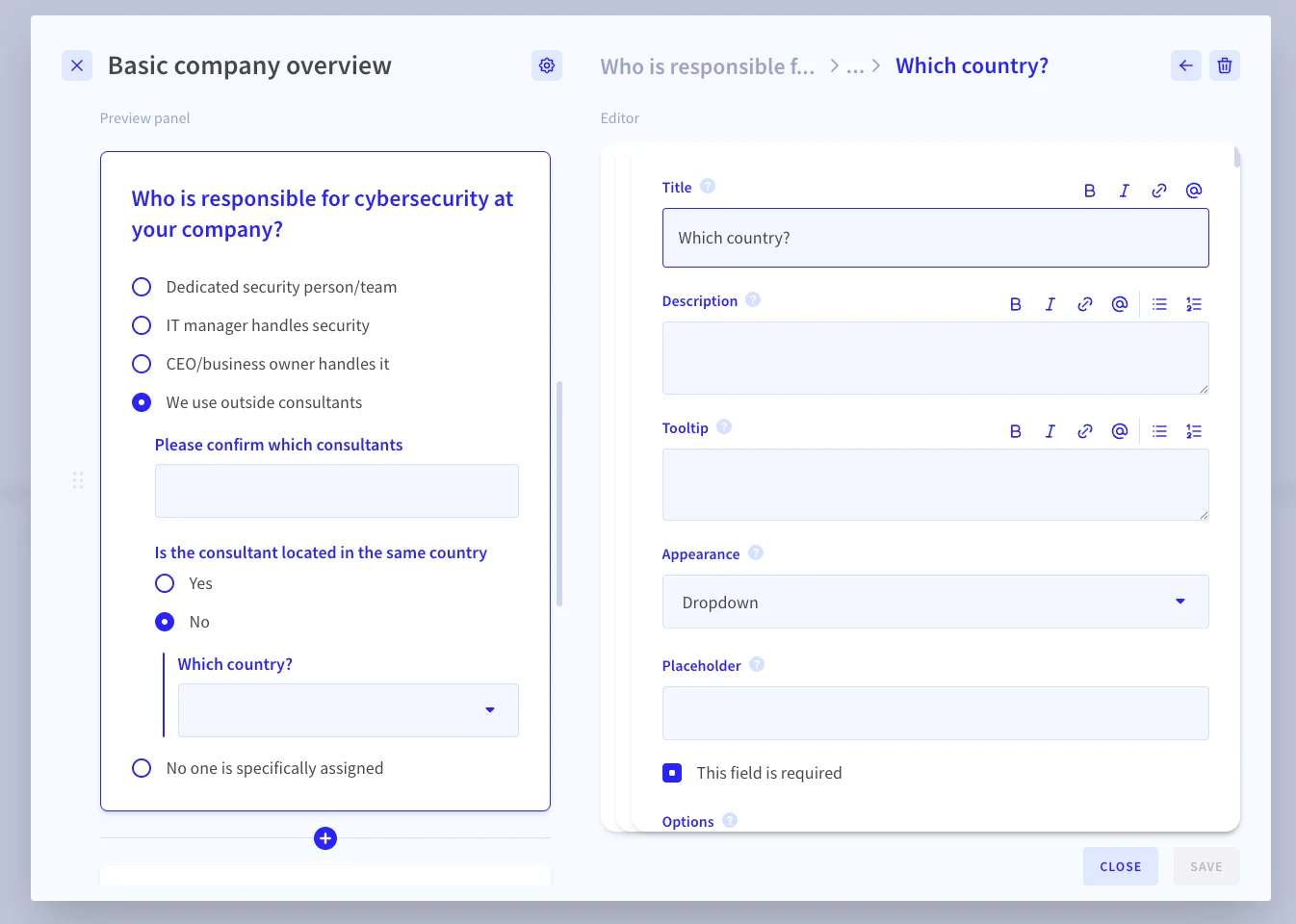 Dynamic Form Builder with Clarification System